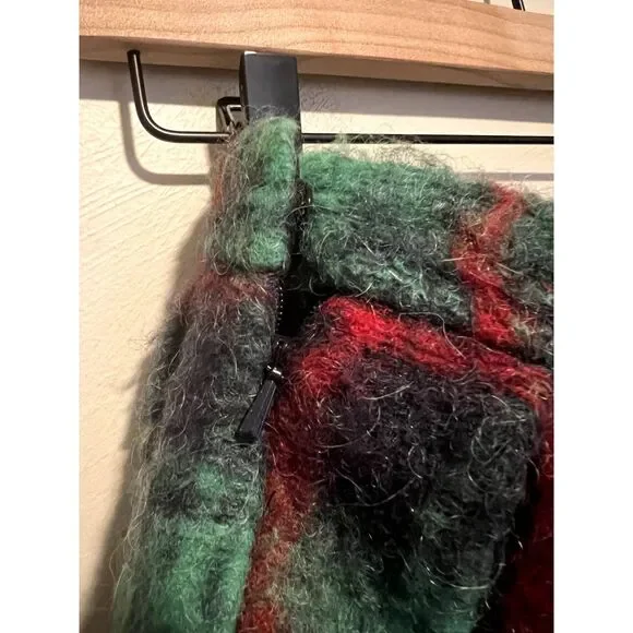 NWT Blugirl Blumarine Plaid Mohair Wool Blend Pleated Midi Preppy Skirt M - Picture 7 of 14